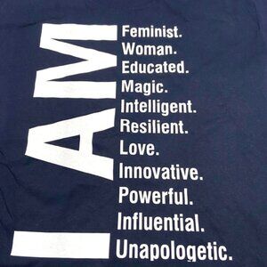 "I Am Feminist..." Adult Navy L NOS T-Shirt